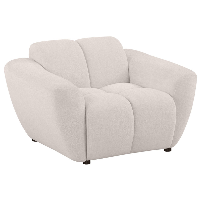Destino 3-piece Chenille Splayed Arm Sofa Set Greige - 509301-S3
