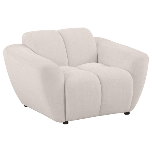 Destino Chenille Upholstered Splayed Arm Accent Chair Greige - 509303