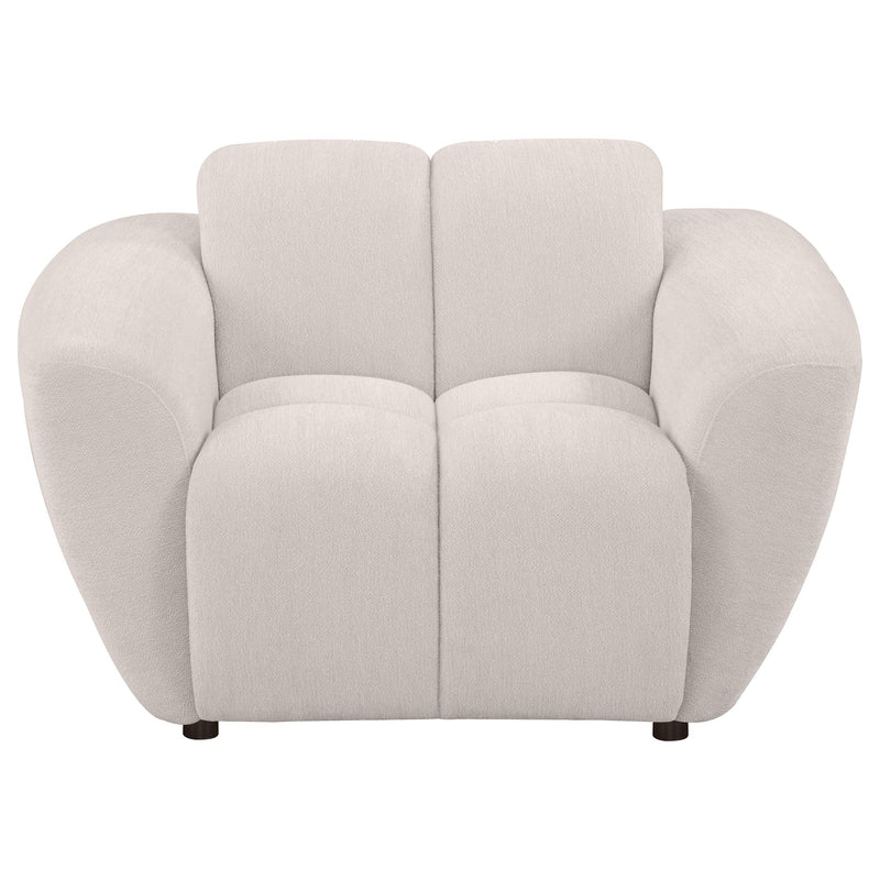 Destino Chenille Upholstered Splayed Arm Accent Chair Greige - 509303