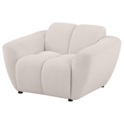 Destino Chenille Upholstered Splayed Arm Accent Chair Greige - 509303