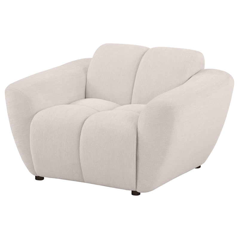 Destino Chenille Upholstered Splayed Arm Accent Chair Greige - 509303