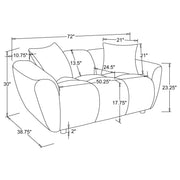 Destino Chenille Upholstered Splayed Arm Loveseat Greige - 509302