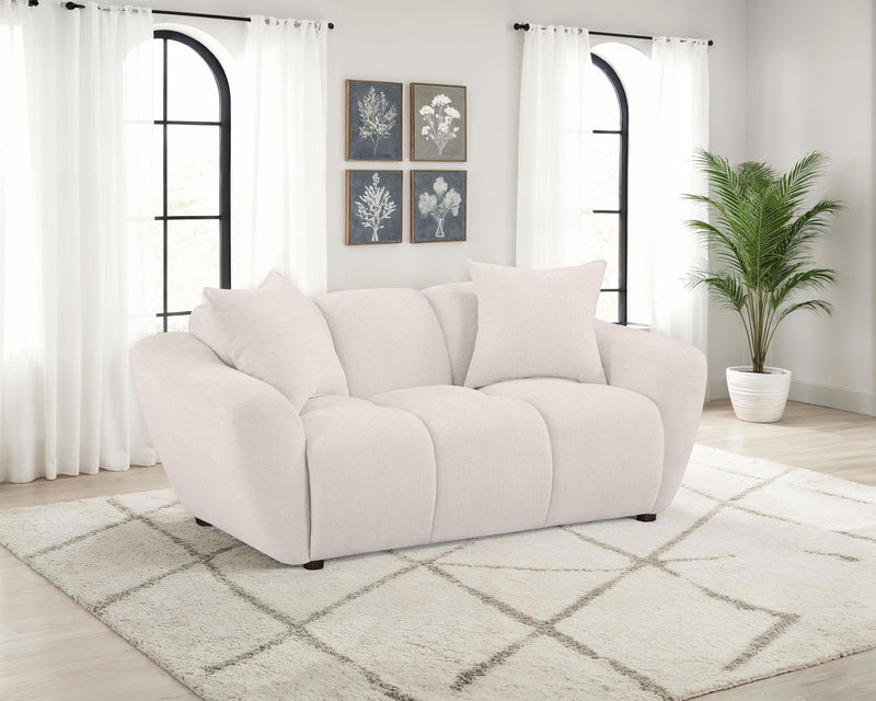 Destino Chenille Upholstered Splayed Arm Loveseat Greige - 509302