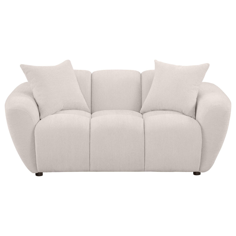 Destino Chenille Upholstered Splayed Arm Loveseat Greige - 509302