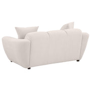 Destino Chenille Upholstered Splayed Arm Loveseat Greige - 509302