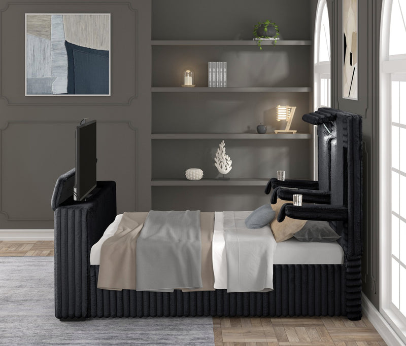 Destiny Black Queen Tv Bed - DESTINY-BK-Q-TV-BED