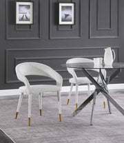 Destiny Boucle Fabric Upholstered Dining Chair in Cream - 539Cream-C