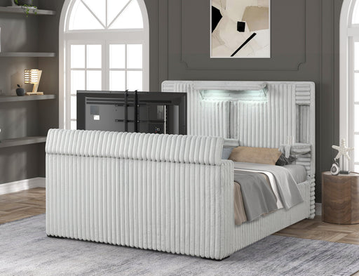 Destiny Gray King Tv Bed - DESTINY-GY-K-TV-BED