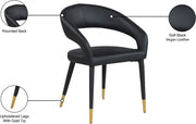Destiny Vegan Leather Upholstered Dining Chair in Black - 538Black-C