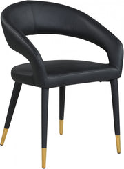 Destiny Vegan Leather Upholstered Dining Chair in Black - 538Black-C