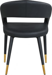 Destiny Vegan Leather Upholstered Dining Chair in Black - 538Black-C