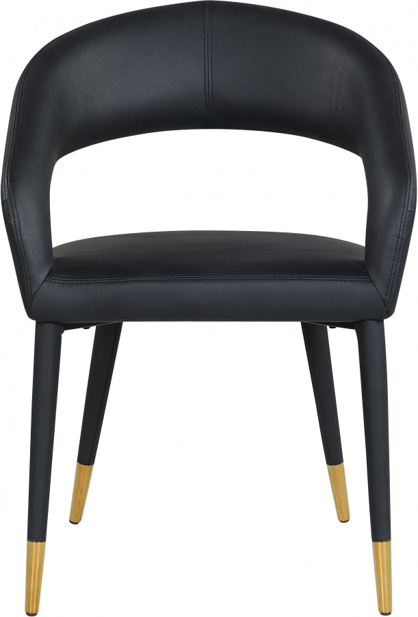 Destiny Vegan Leather Upholstered Dining Chair in Black - 538Black-C