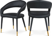 Destiny Vegan Leather Upholstered Dining Chair in Black - 538Black-C