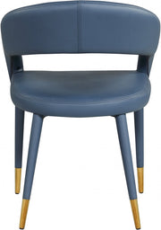 Destiny Vegan Leather Upholstered Dining Chair in Blue - 538Navy-C