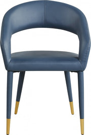 Destiny Vegan Leather Upholstered Dining Chair in Blue - 538Navy-C