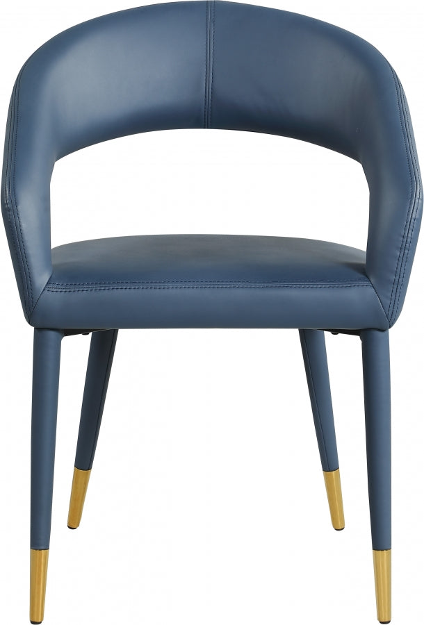 Destiny Vegan Leather Upholstered Dining Chair in Blue - 538Navy-C
