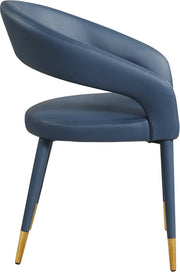Destiny Vegan Leather Upholstered Dining Chair in Blue - 538Navy-C
