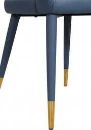 Destiny Vegan Leather Upholstered Dining Chair in Blue - 538Navy-C