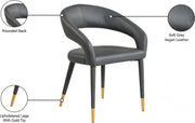 Destiny Vegan Leather Upholstered Dining Chair in Grey - 538Grey-C