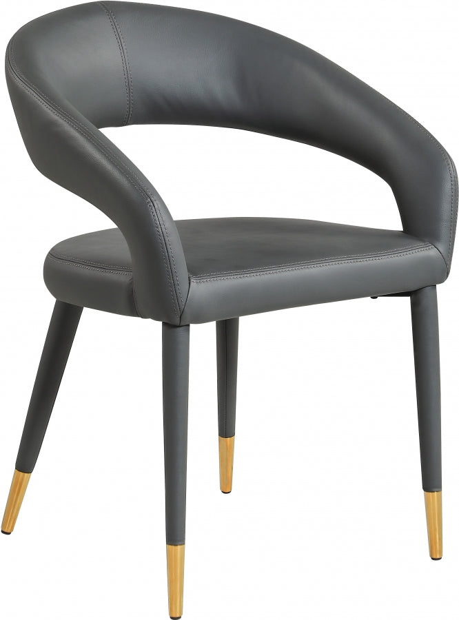 Destiny Vegan Leather Upholstered Dining Chair in Grey - 538Grey-C