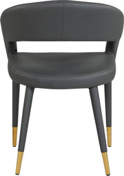 Destiny Vegan Leather Upholstered Dining Chair in Grey - 538Grey-C
