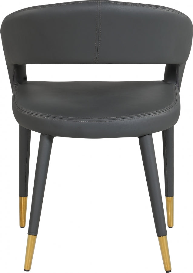 Destiny Vegan Leather Upholstered Dining Chair in Grey - 538Grey-C