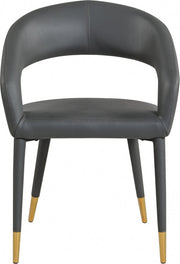 Destiny Vegan Leather Upholstered Dining Chair in Grey - 538Grey-C