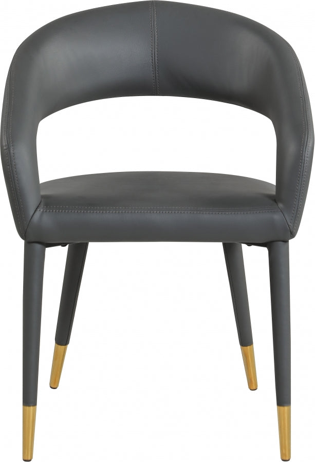 Destiny Vegan Leather Upholstered Dining Chair in Grey - 538Grey-C