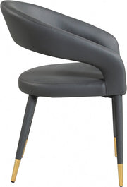 Destiny Vegan Leather Upholstered Dining Chair in Grey - 538Grey-C