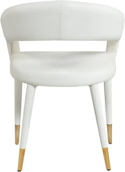 Destiny Vegan Leather Upholstered Dining Chair in White - 538White-C