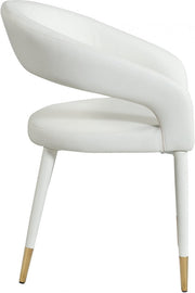 Destiny Vegan Leather Upholstered Dining Chair in White - 538White-C