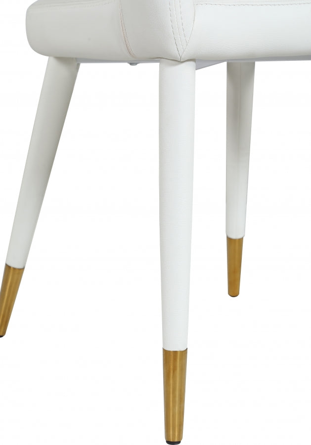 Destiny Vegan Leather Upholstered Dining Chair in White - 538White-C