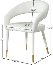 Destiny Vegan Leather Upholstered Dining Chair in White - 538White-C