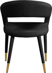 Destiny Velvet Upholstered Dining Chair in Black - 537Black-C