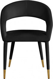 Destiny Velvet Upholstered Dining Chair in Black - 537Black-C