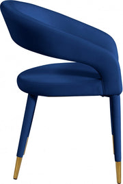 Destiny Velvet Upholstered Dining Chair in Blue - 537Navy-C