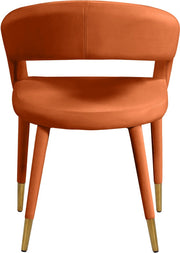 Destiny Velvet Upholstered Dining Chair in Cognac - 537Cognac-C