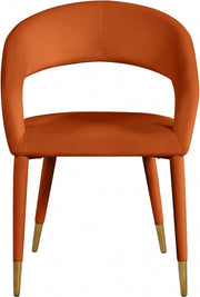 Destiny Velvet Upholstered Dining Chair in Cognac - 537Cognac-C