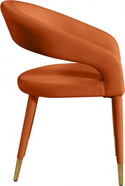 Destiny Velvet Upholstered Dining Chair in Cognac - 537Cognac-C