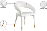 Destiny Velvet Upholstered Dining Chair in Cream - 537Cream-C