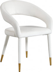 Destiny Velvet Upholstered Dining Chair in Cream - 537Cream-C
