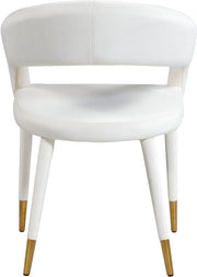 Destiny Velvet Upholstered Dining Chair in Cream - 537Cream-C