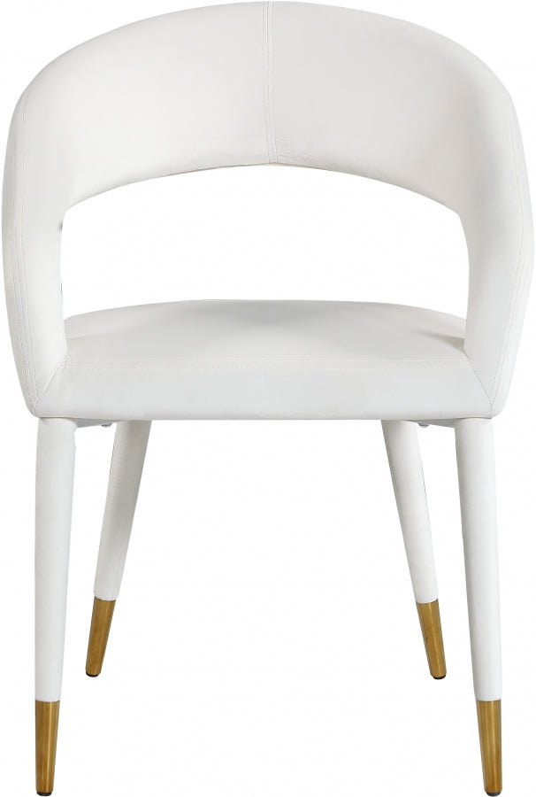 Destiny Velvet Upholstered Dining Chair in Cream - 537Cream-C