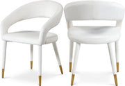 Destiny Velvet Upholstered Dining Chair in Cream - 537Cream-C