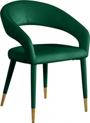 Destiny Velvet Upholstered Dining Chair in Green - 537Green-C