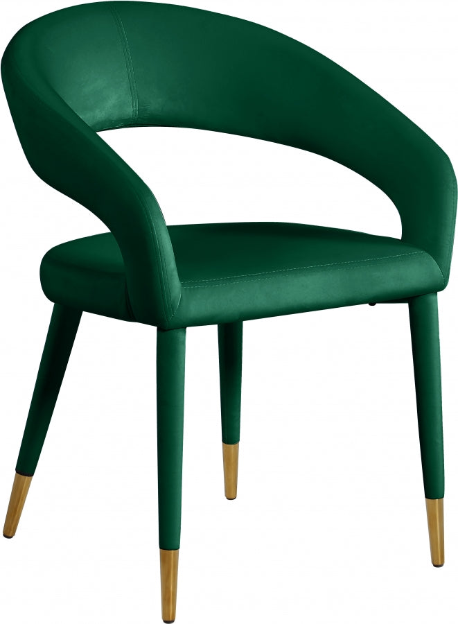 Destiny Velvet Upholstered Dining Chair in Green - 537Green-C