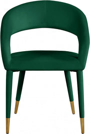 Destiny Velvet Upholstered Dining Chair in Green - 537Green-C