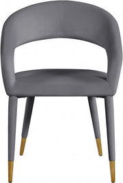 Destiny Velvet Upholstered Dining Chair in Grey - 537Grey-C