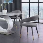 Destiny Velvet Upholstered Dining Chair in Grey - 537Grey-C