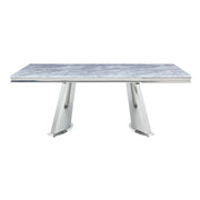 Destry Dining Table W/Engineering Stone Top & Pedestal Base - DN01188